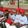 The 8-10 yr old BANTAM team prepares for there turn to bat.